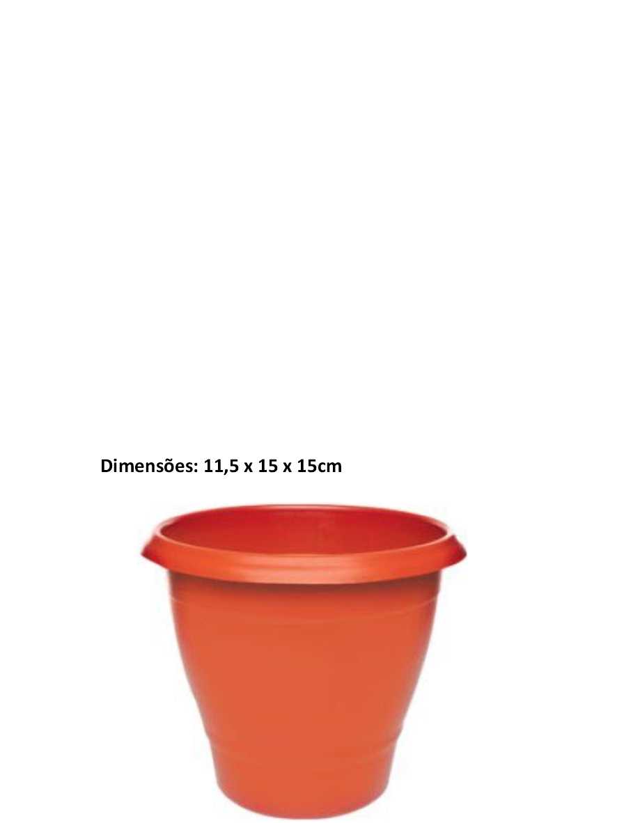 Vaso Redondo Pequeno de 1 Litro Terracota Inplast Ref. 6859 