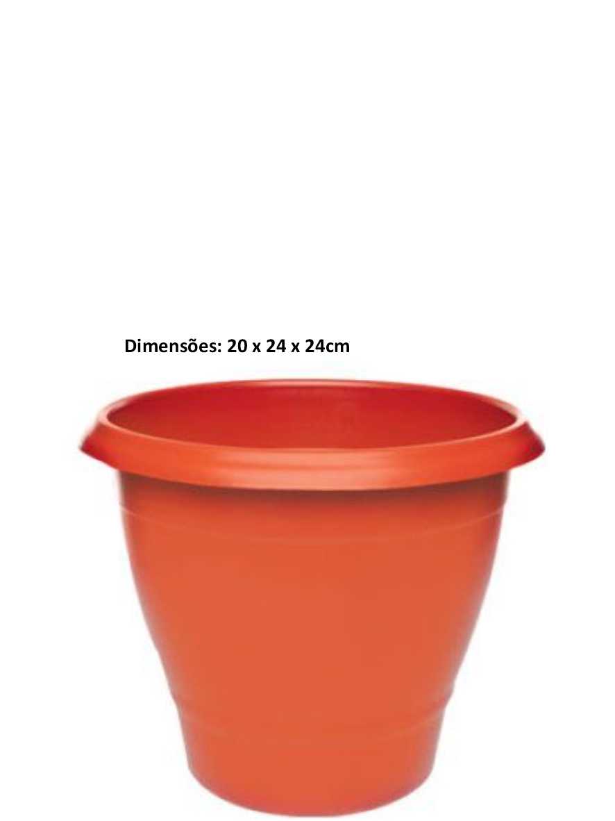Vaso Redondo Médio de 5,5 Litros Terracota Inplast Ref. 6856 