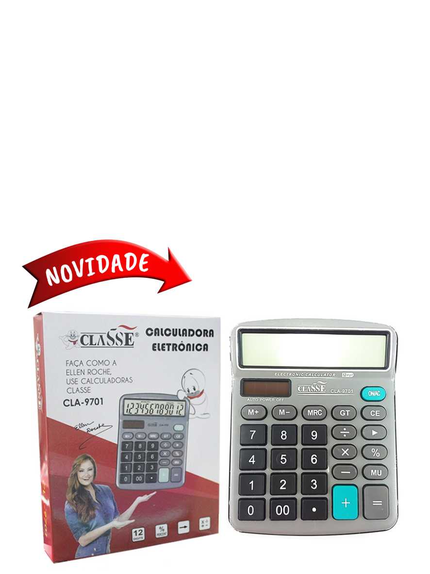 Calculadora 12 Dígitos Grande Cla9701 Ref. 7478 