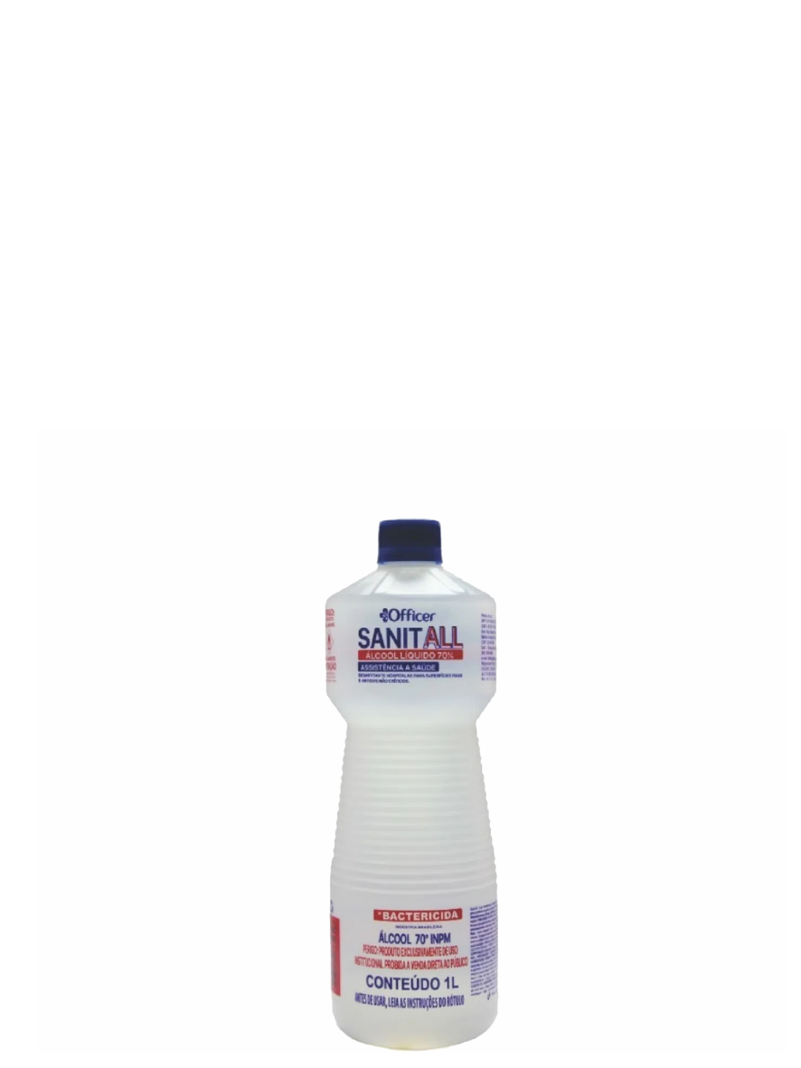 Álcool Líquido 1 Litro 70% Sanitall Officer Ref. 7714 