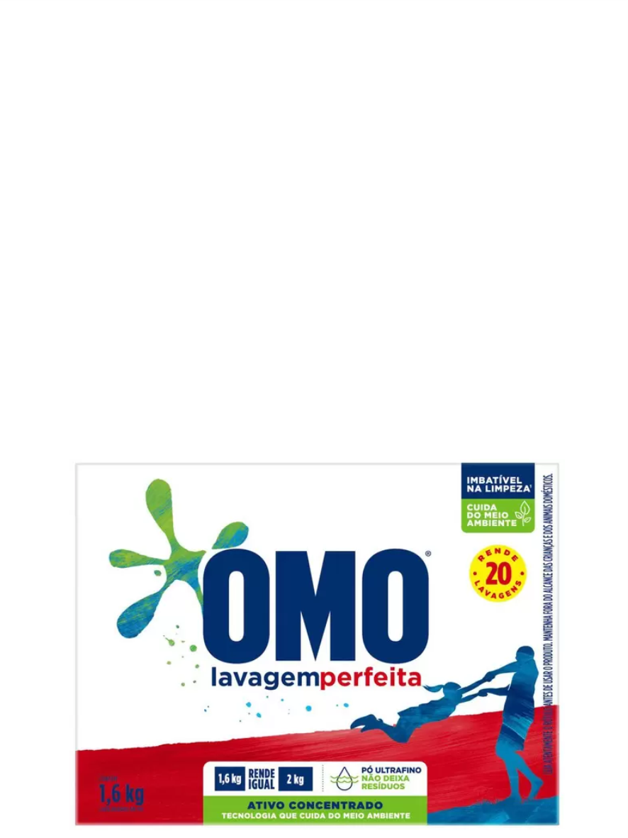 Detergente em Pó Lavagem Perfeita 1,6KG Omo Ref. 7648 