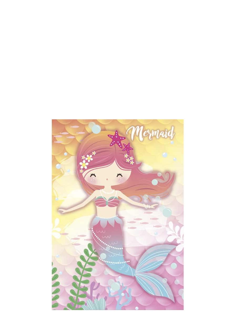 Caderno Costurado 96 Folhas Mermaid Sereias Máxima Ref. 7682 