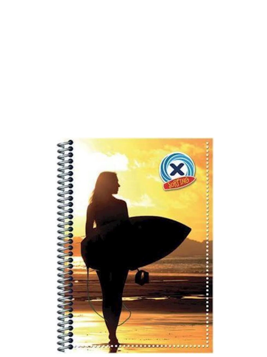 Caderno Capa Dura 1x1 96 Folhas X-Surfing Máxima Ref. 7674 