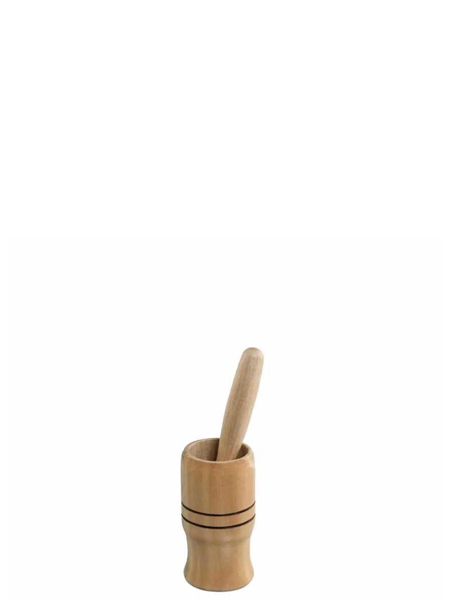 Pilão com Socador de 8cm Madeira Prolar Ref. 8211 