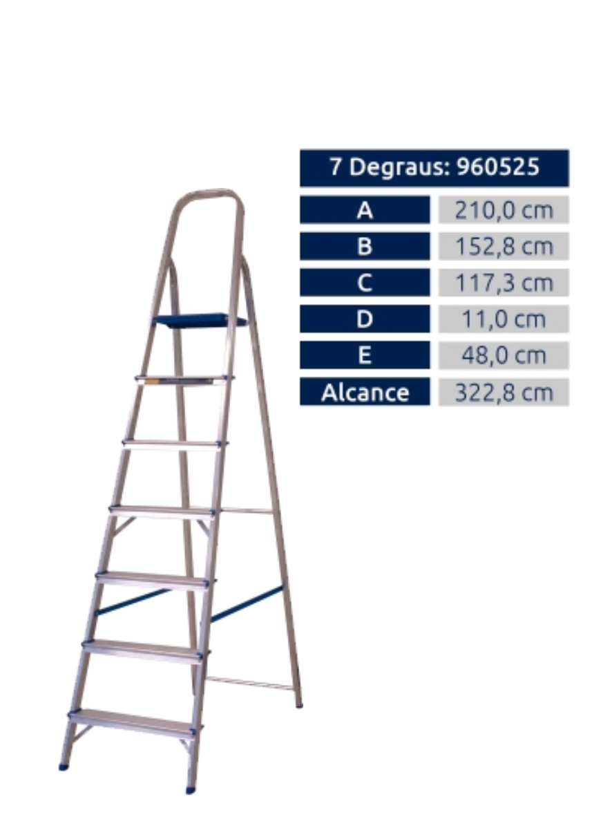 Escada Residencial 7 Degraus Alumasa Ref. 8508 