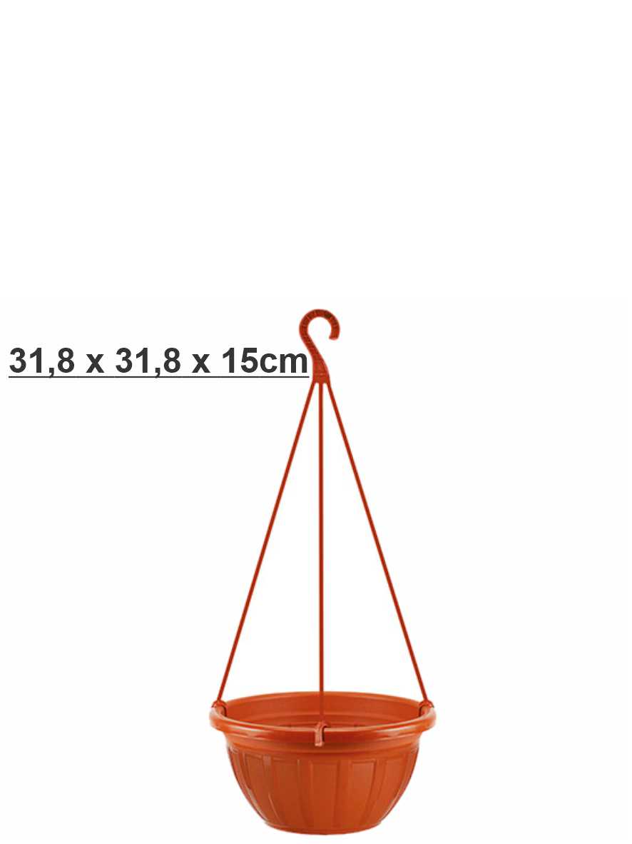 Vaso Red. 7,5 Litros com Alça 50cm Marrom Rischioto Ref. 4008 