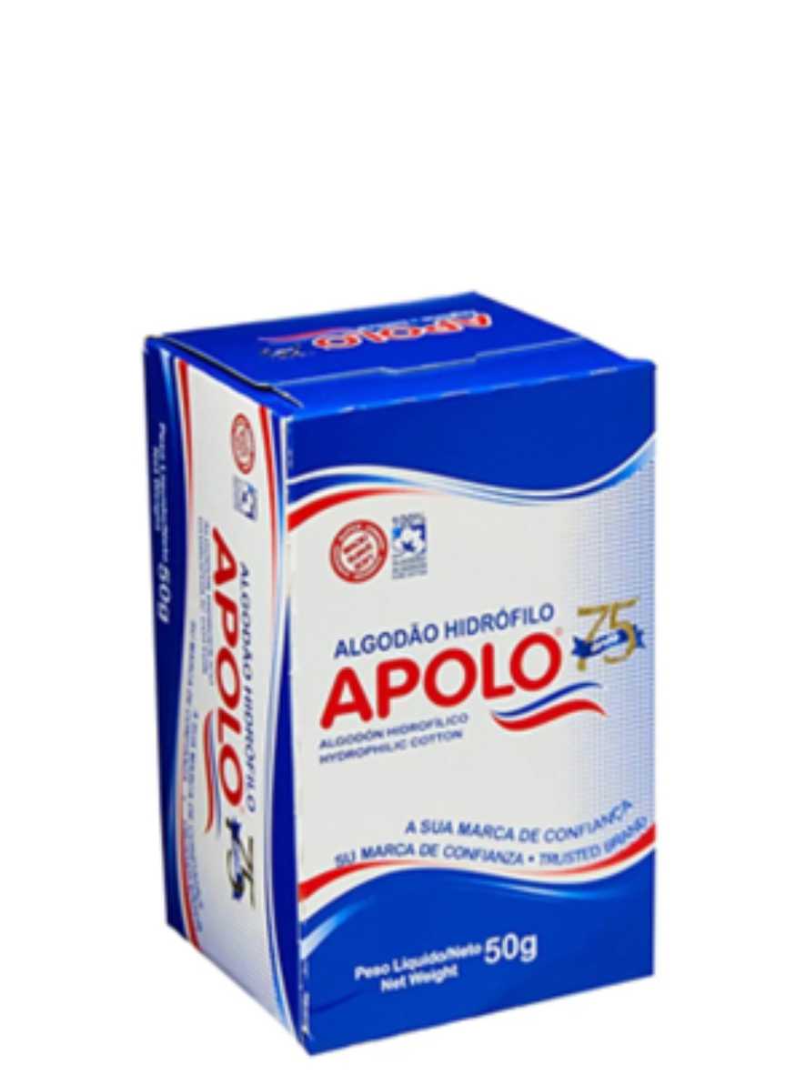 Algodão 50gr Rolo Hidrofilo Apolo Ref. 7974 