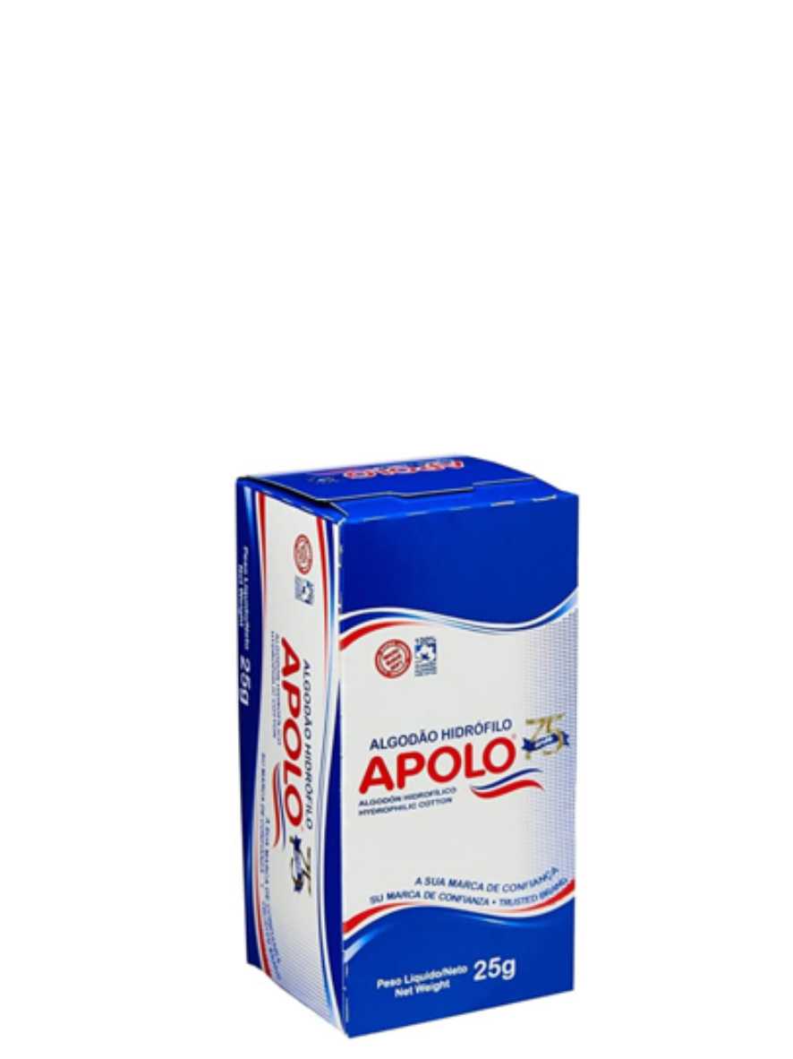 Algodão 25gr Rolo Hidrofilo Apolo Ref. 7973 