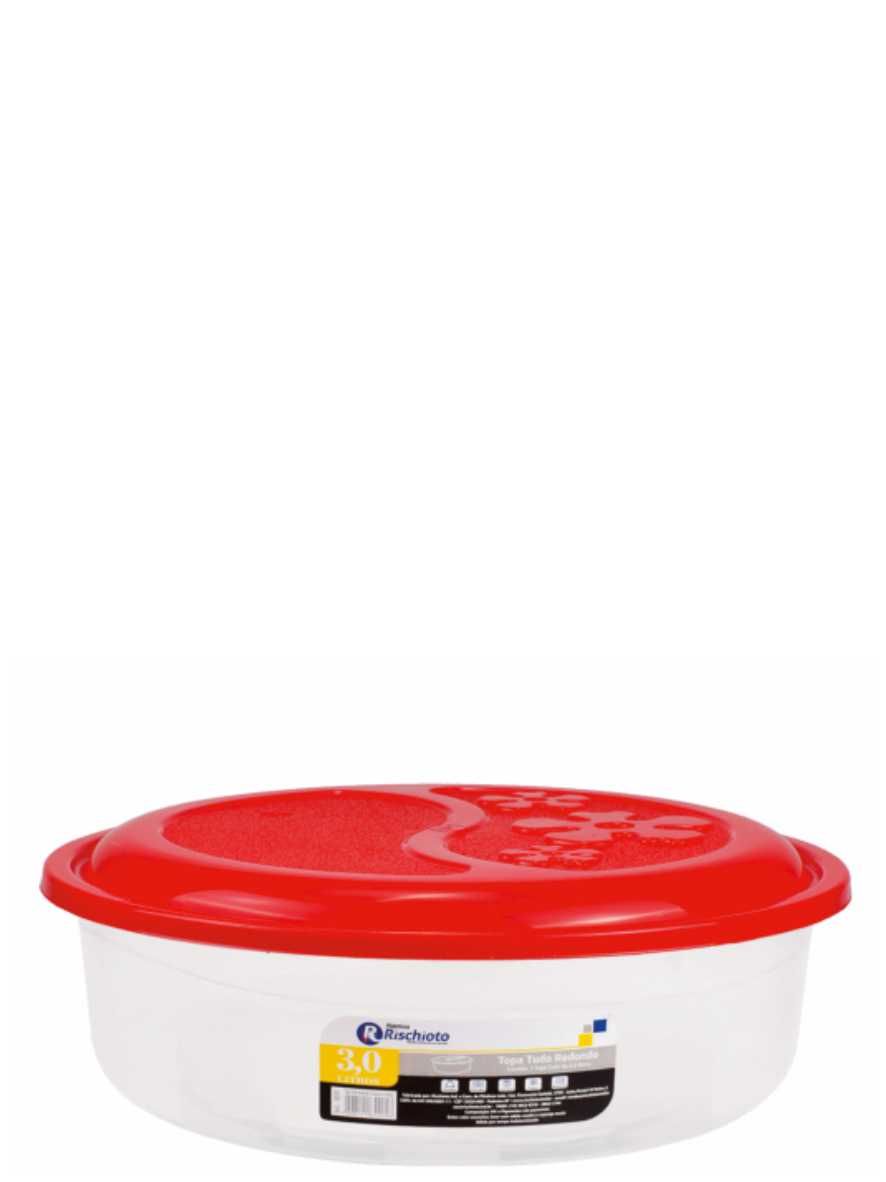 Topa Tudo Redondo de 3 Litros com Tampa Rischioto Ref. 399