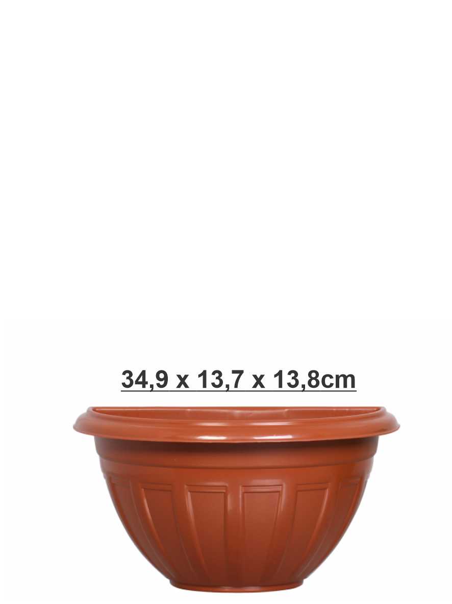 Vaso De Parede 1,7 Litros Marrom Rischioto Ref. 3099 