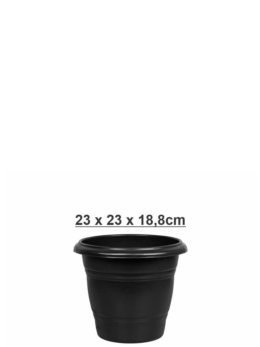 Vaso Redondo N.22 Preto Rischioto Ref. 511 