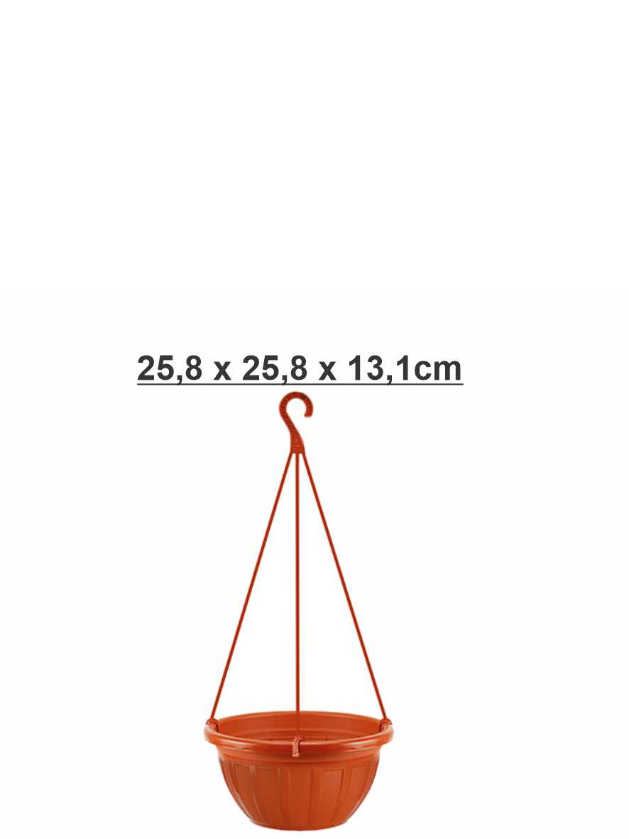 Vaso Red. 4 Litros com Alça 50cm Marrom Rischioto Ref. 4005 