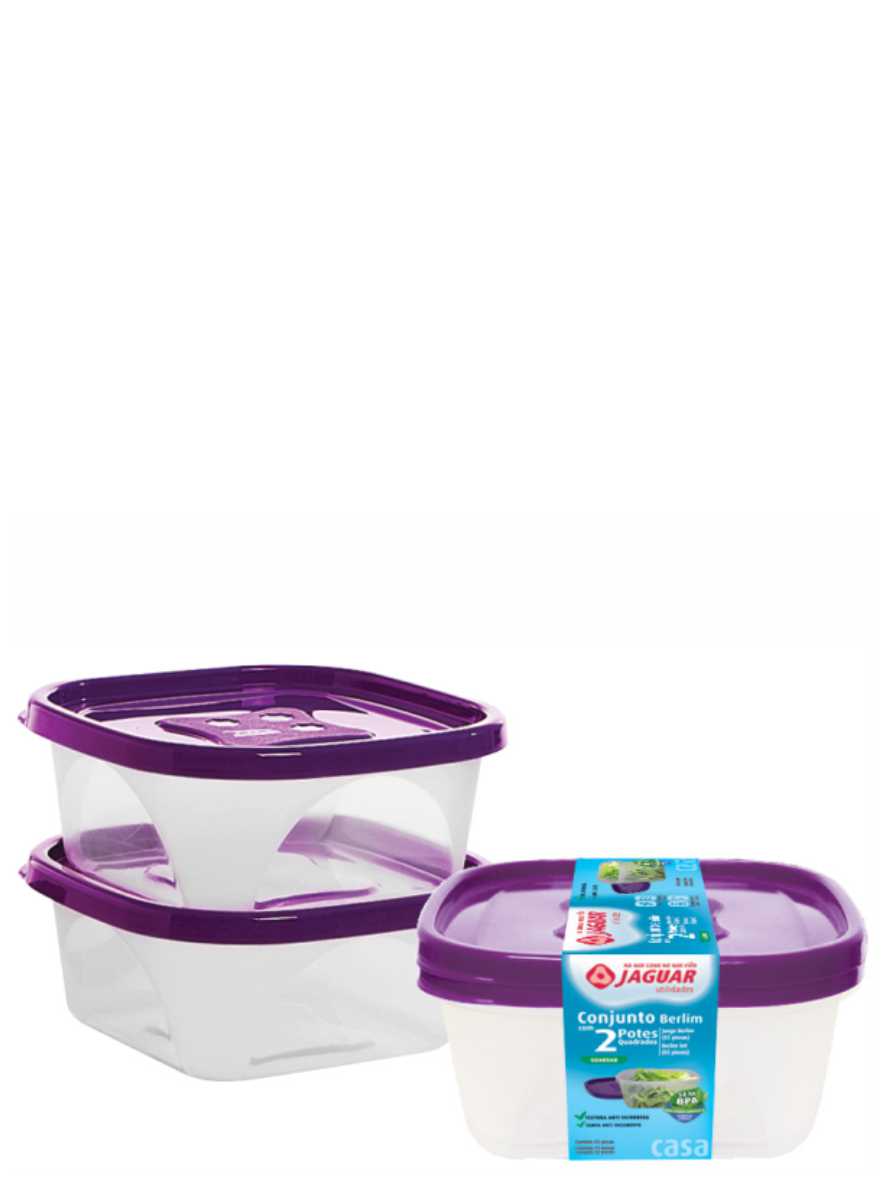 Conjunto 2 Potes Berlim 1200ml Jaguar Ref. 739 