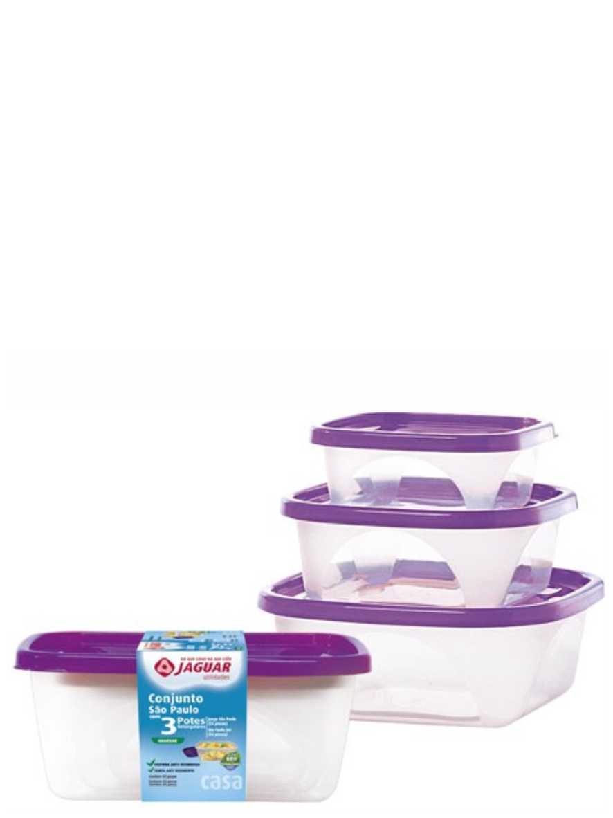 Conjunto 3 Potes SP 480/860/1500 Ml Jaguar Ref. 740 Conjunto 3 Potes SP 480/860/1500 Ml Jaguar Ref. 740